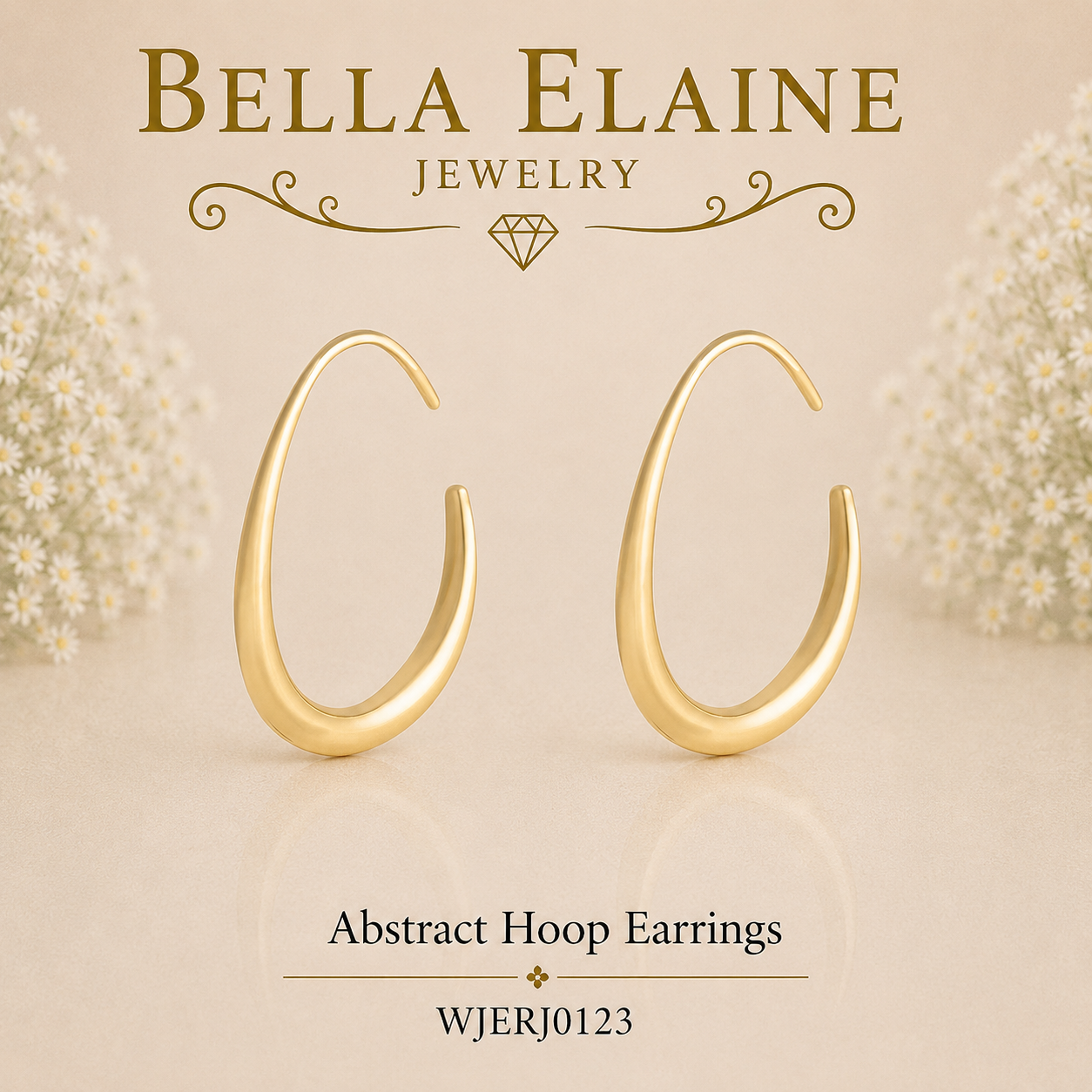 Abstract Hoop Earrings