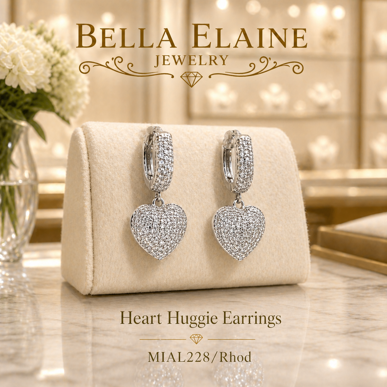 Heart Huggie Earrings