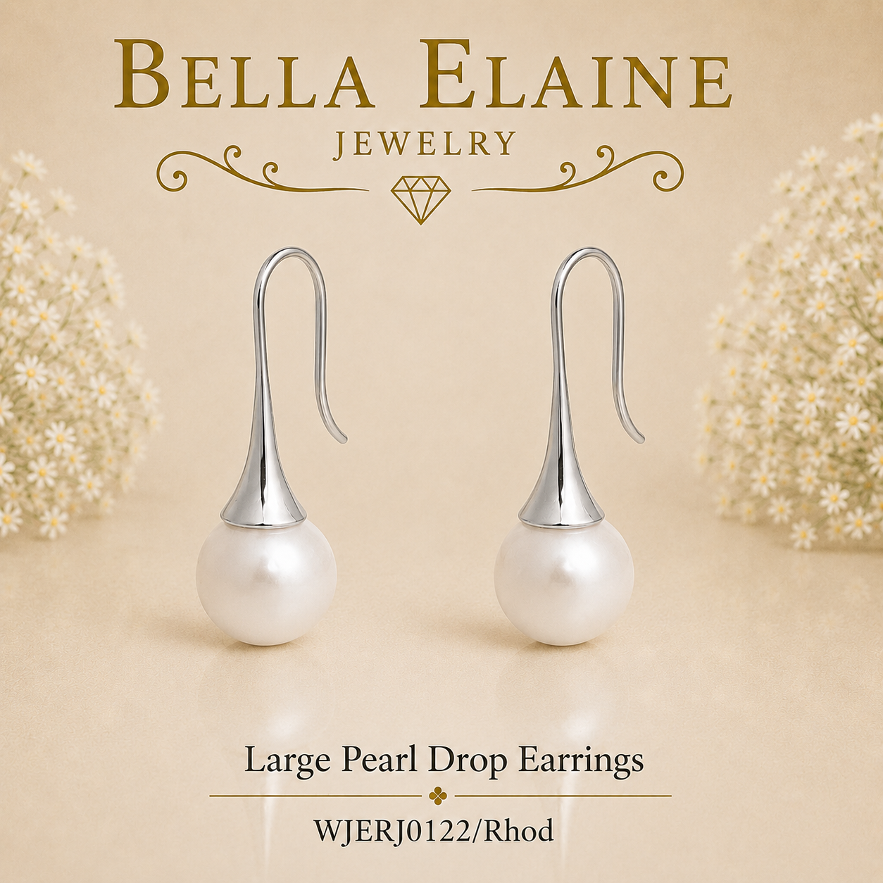 Large Pearl Drop Earrings
