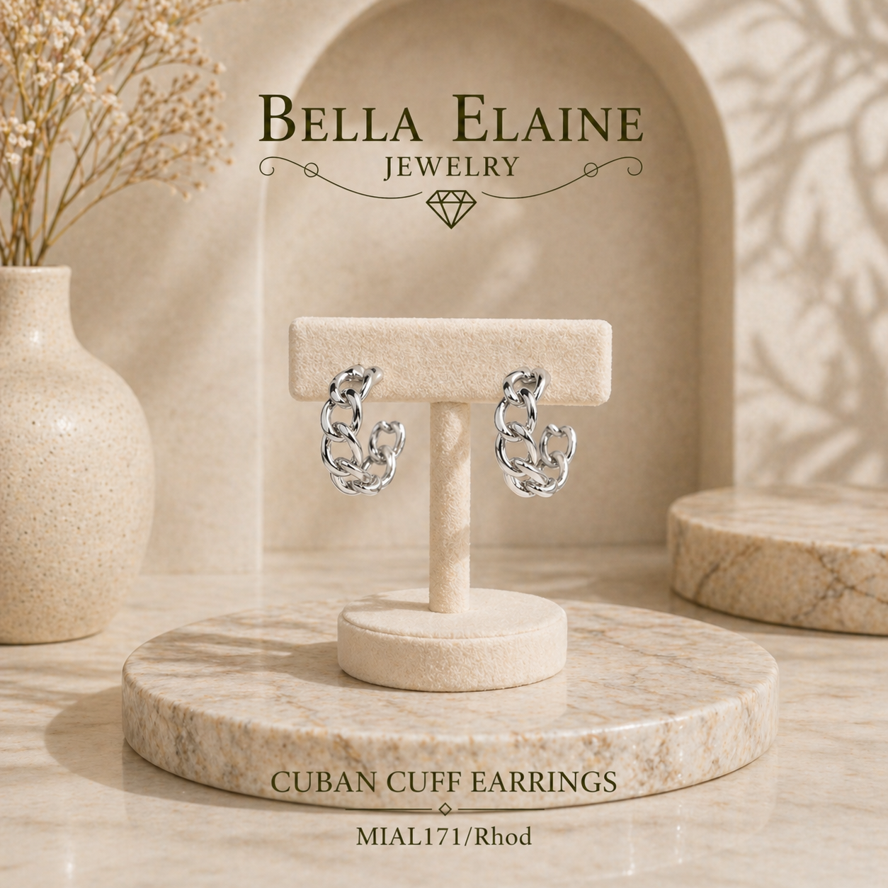 Cuban Curb Cuff Earring