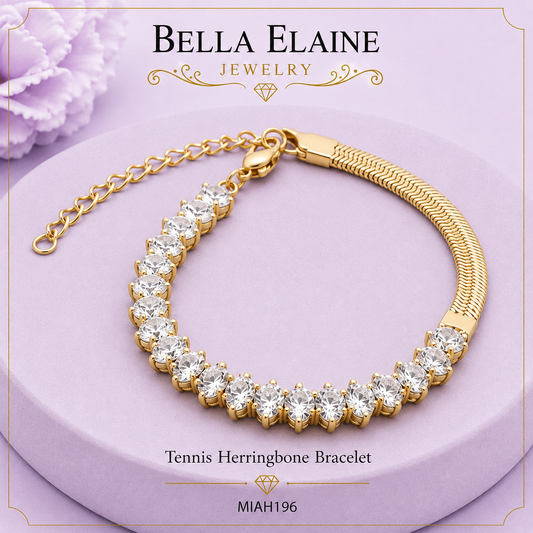 Tennis Herringbone Bracelet