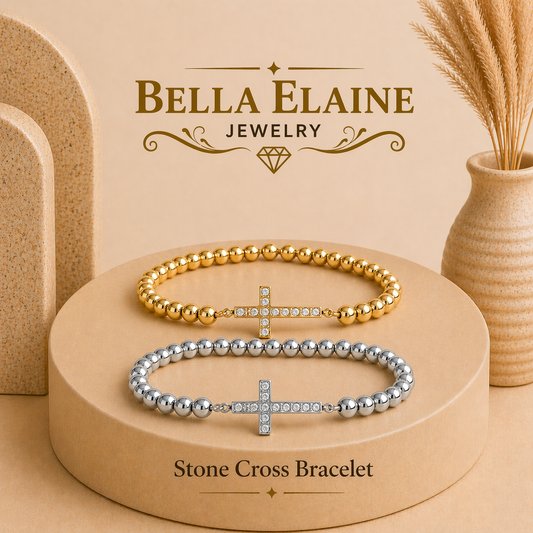 Stone Cross Bracelet