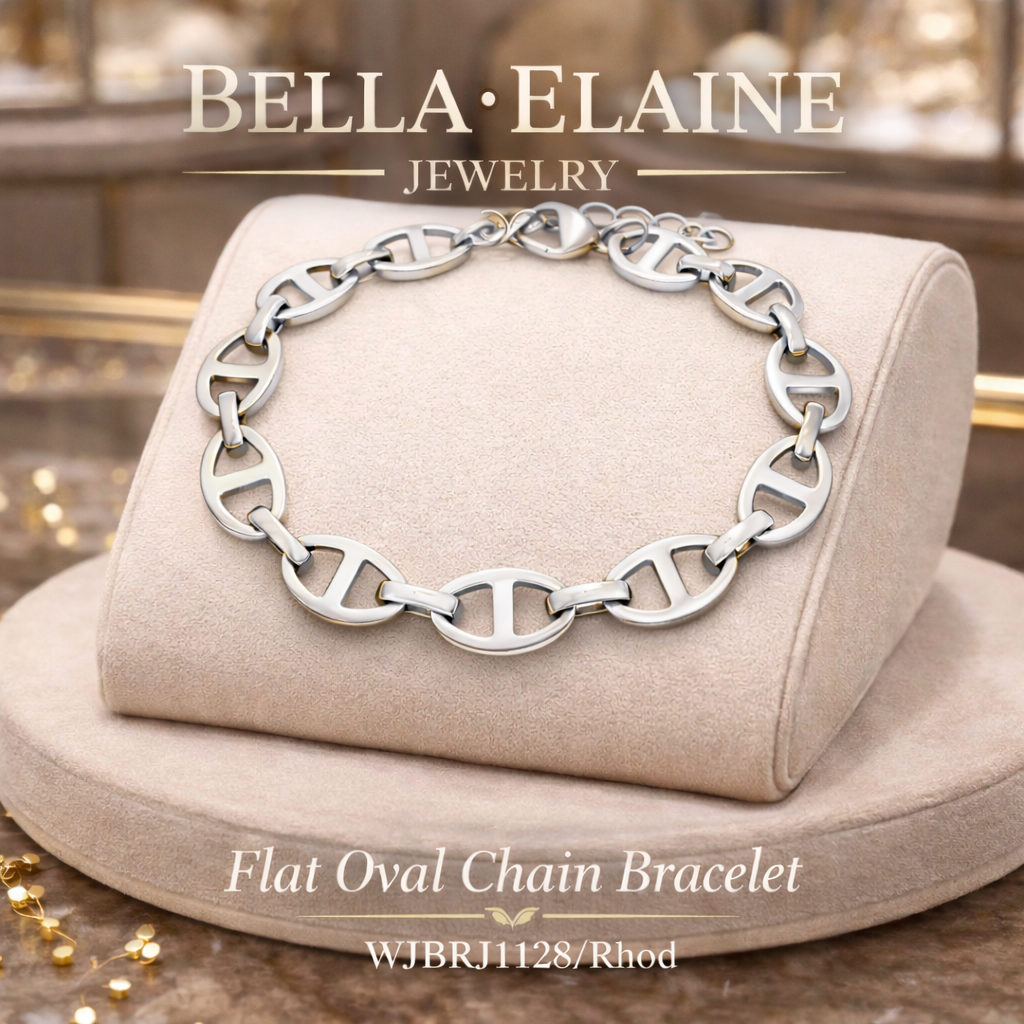 Flat Oval Chain Bracelet