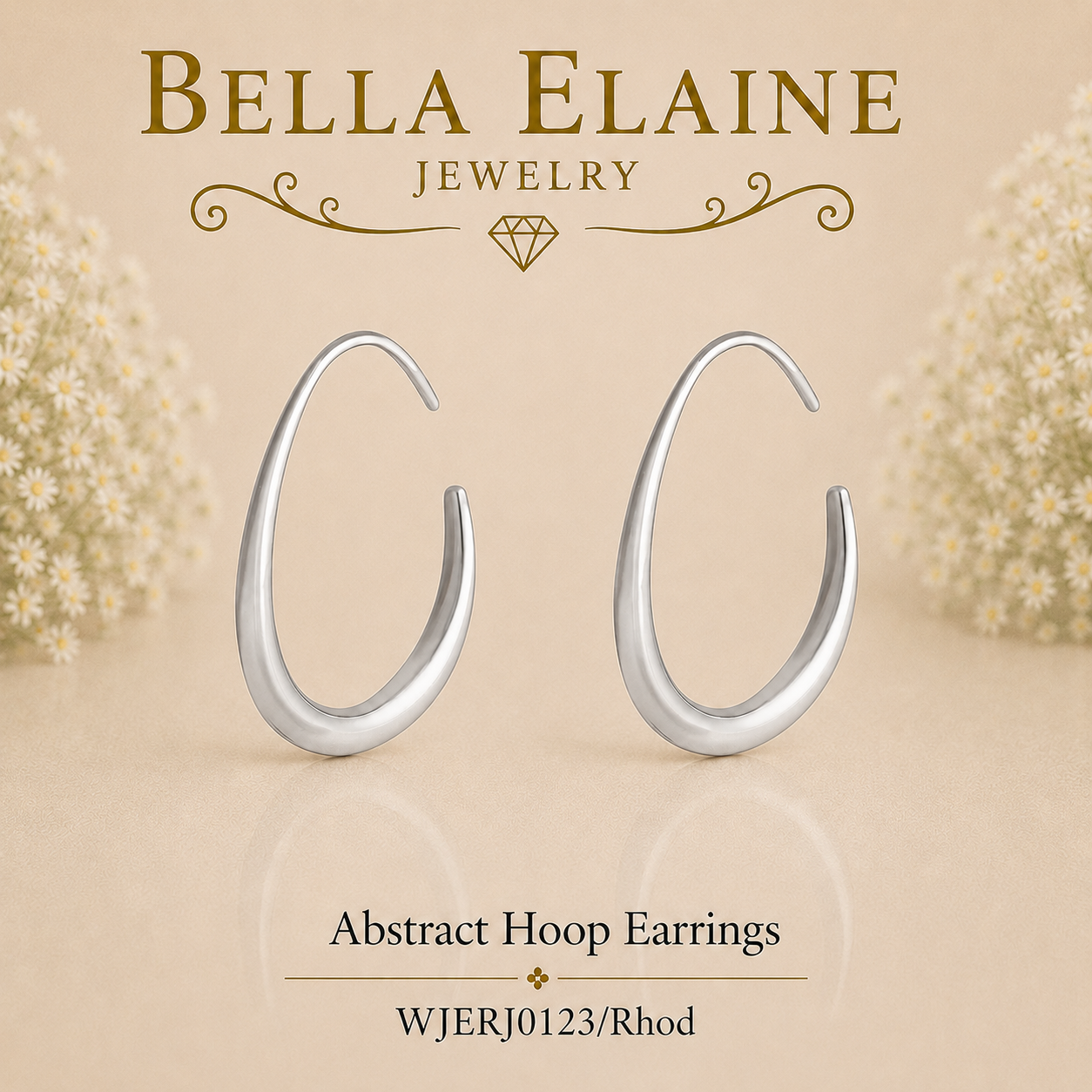 Abstract Hoop Earrings