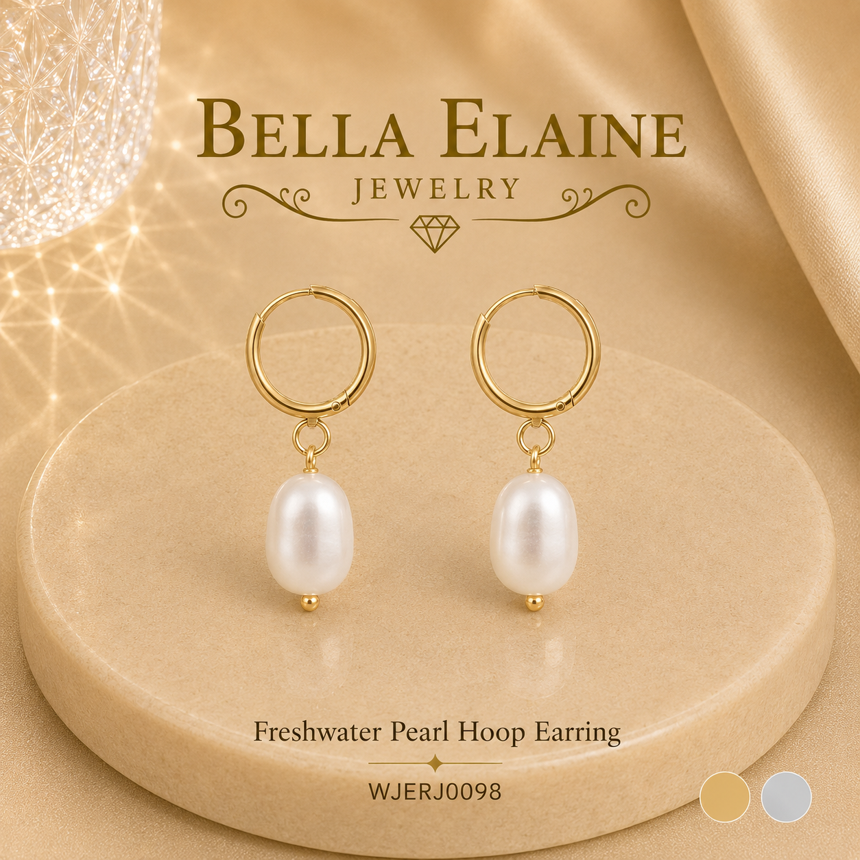 Freshwater Pearl Hoop Earrings