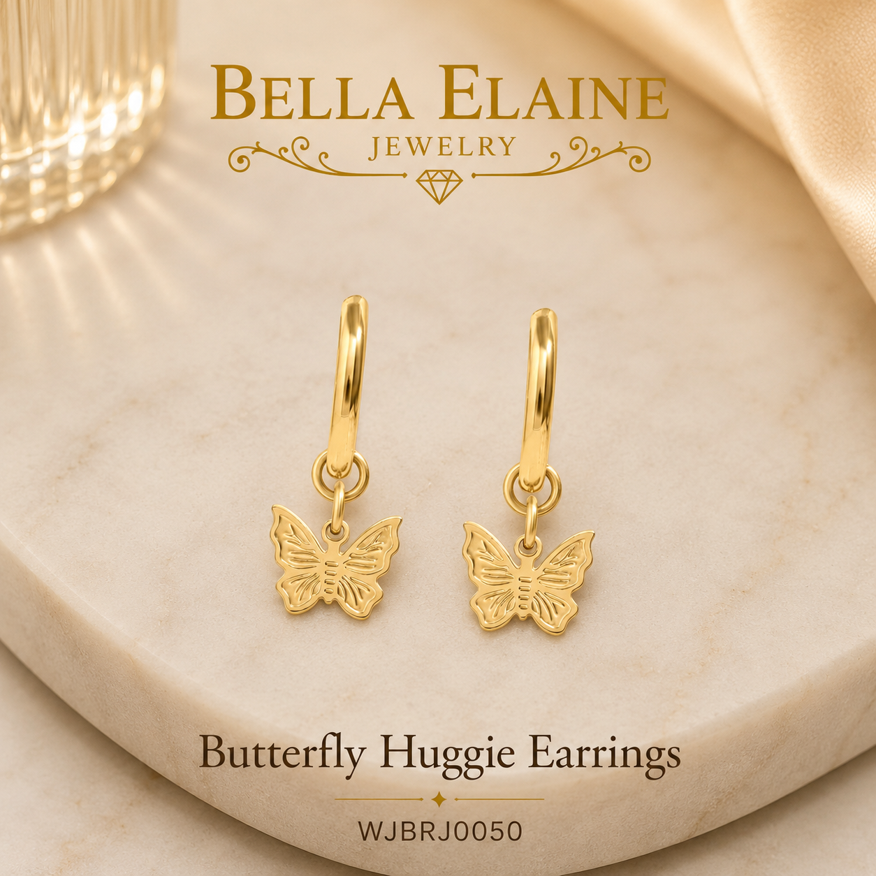 Butterfly Huggie Earrings