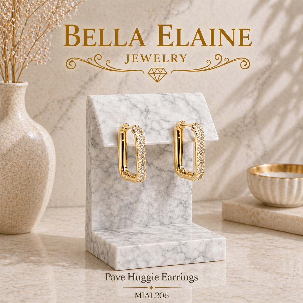 Pave Huggie Earrings