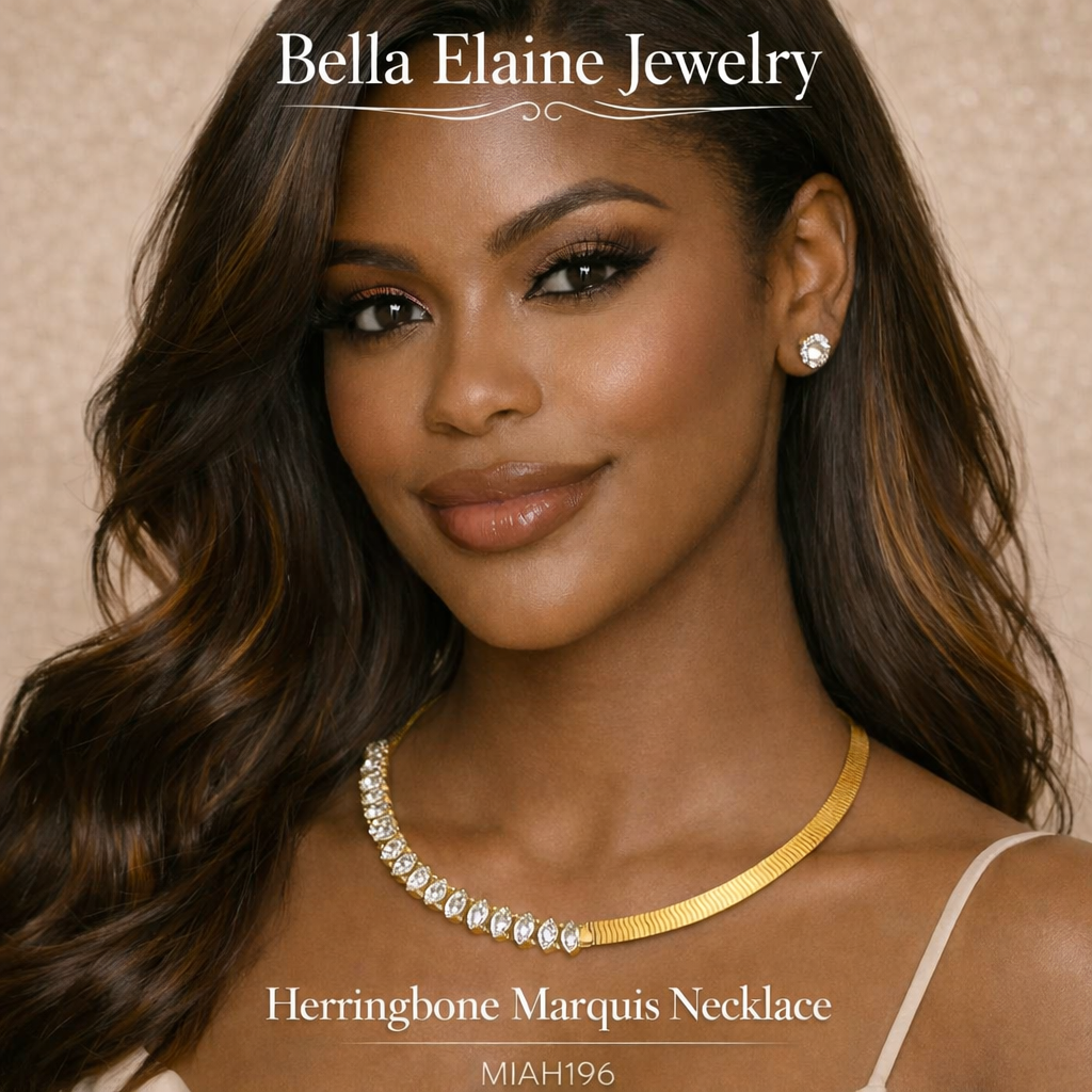 Herringbone Marquise Necklace