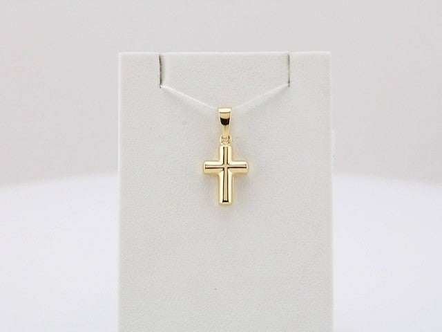 14K Yellow Gold 11.5x9 mm Cross Pendant
