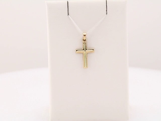 14K Yellow Gold 17x12 mm Cross Pendant