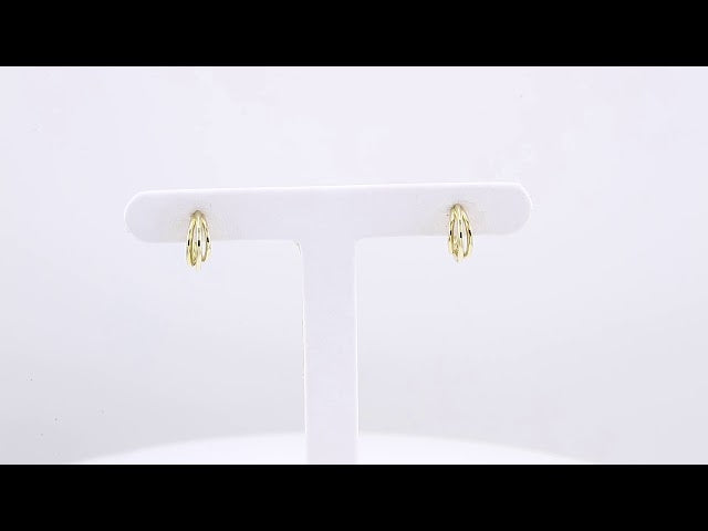 14K Yellow Gold 12 mm Hoop Earrings