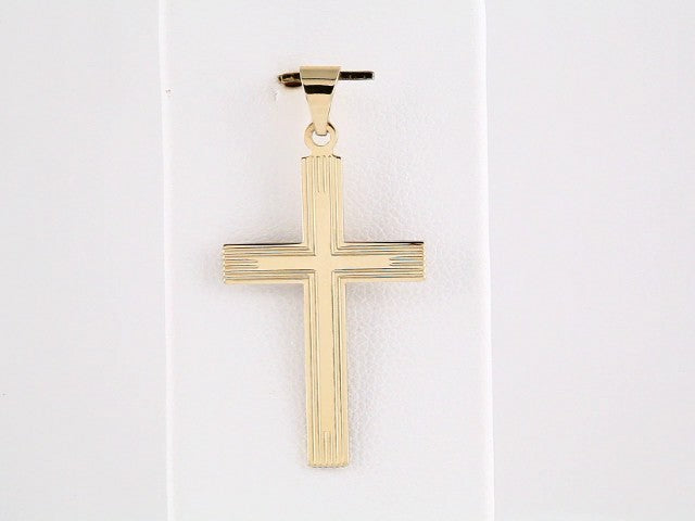 14K Yellow Gold Cross Pendant