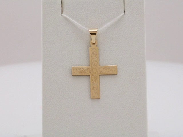 14K Yellow Gold Greek Cross Pendant