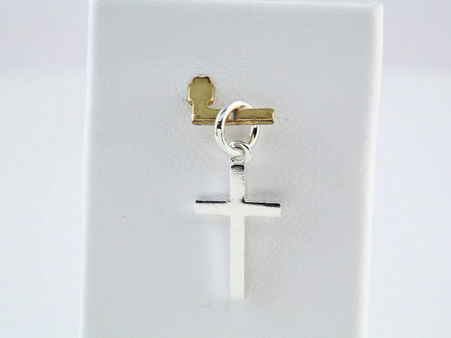 14K White Gold Posh MommyÂ® Cross Charm/Pendant