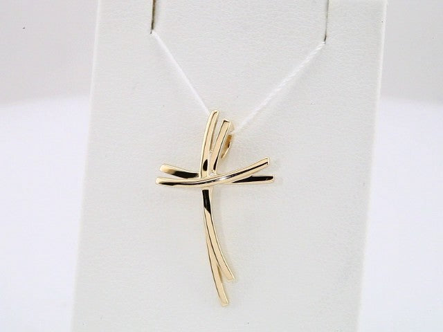 14K Yellow Gold 29x15 mm Cross Pendant
