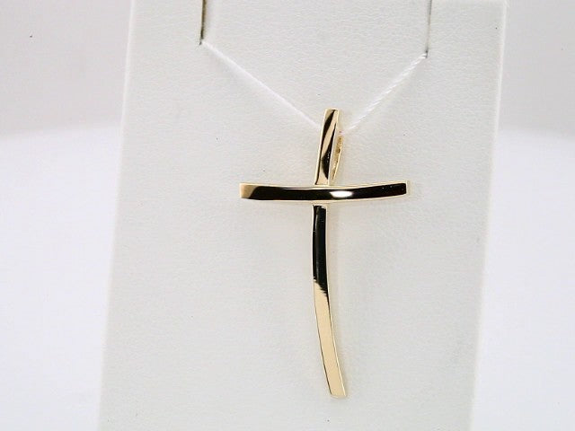 14K Yellow Gold 32x19.25 mm Cross Pendant
