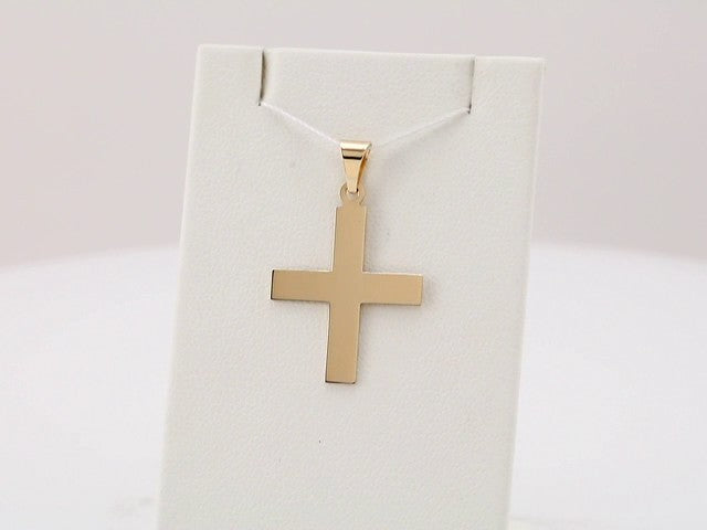 14K Yellow Gold 15.5x14 mm Greek Cross Pendant