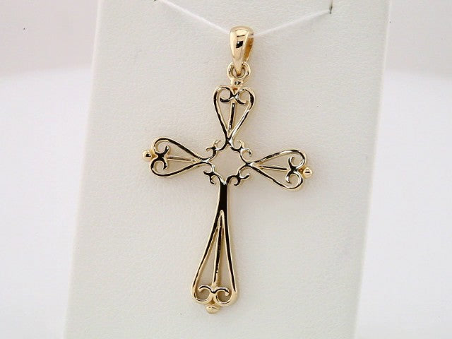 14K Yellow Gold Cross Pendant
