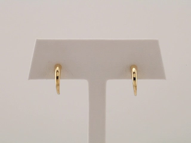 14K Yellow Gold J-Hoop Earrings