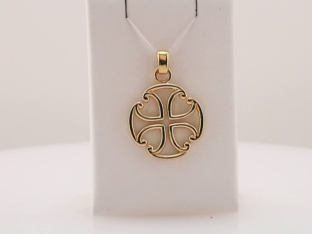 10K Yellow Gold 39x27 mm Maltese Cross
