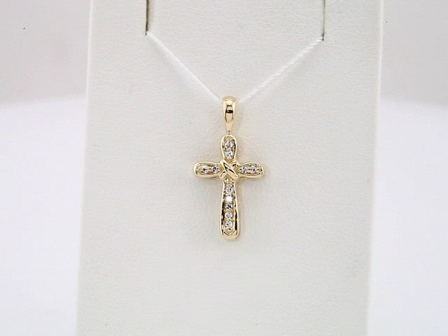14K Yellow Gold Cross Pendant Mounting