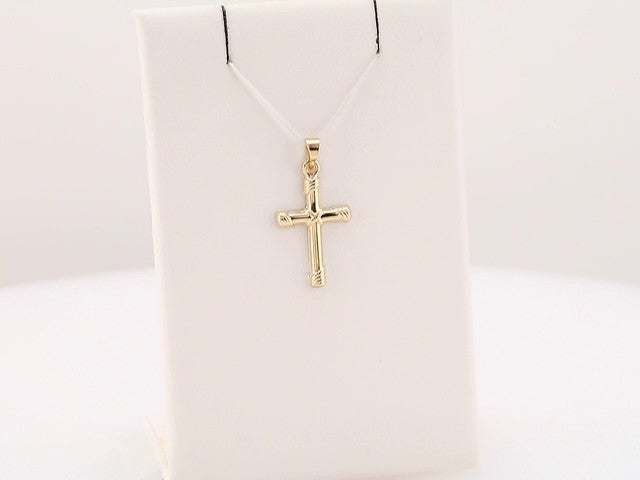 14K Yellow Gold 18x12 mm Cross Pendant