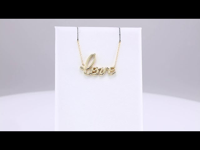 14K Yellow Gold Love 18" Necklace