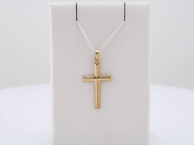 14K Yellow Gold 24x14 mm Cross Pendant