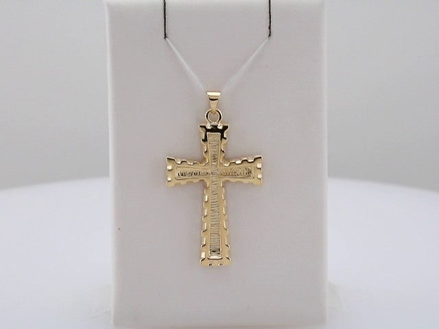 14K Yellow Gold Cross Pendant