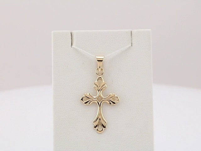 14K Yellow Gold Cross Pendant