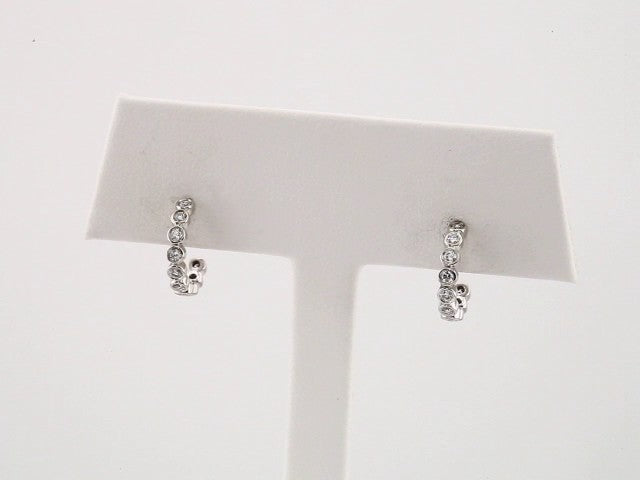 Platinum 1/4 CTW Natural Diamond 11.1 mm Hoop Earrings