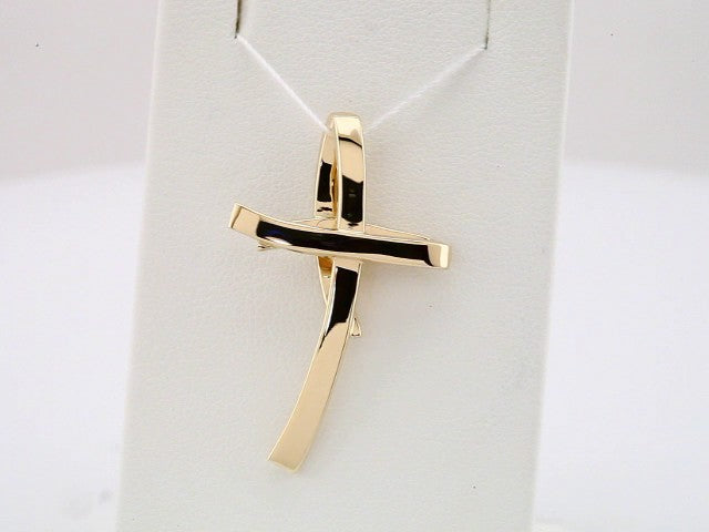 14K Yellow Gold 36.75x22.25 mm Cross Pendant